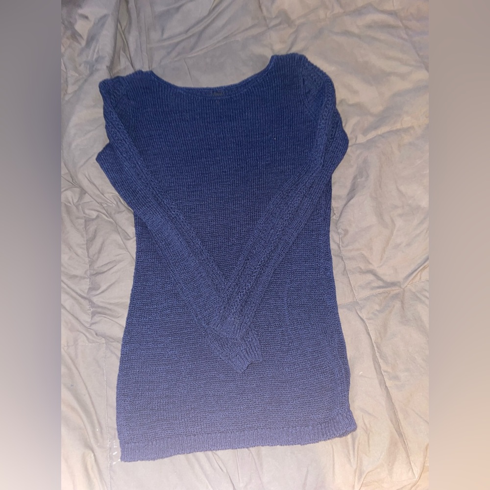 Navy blue knit sweater